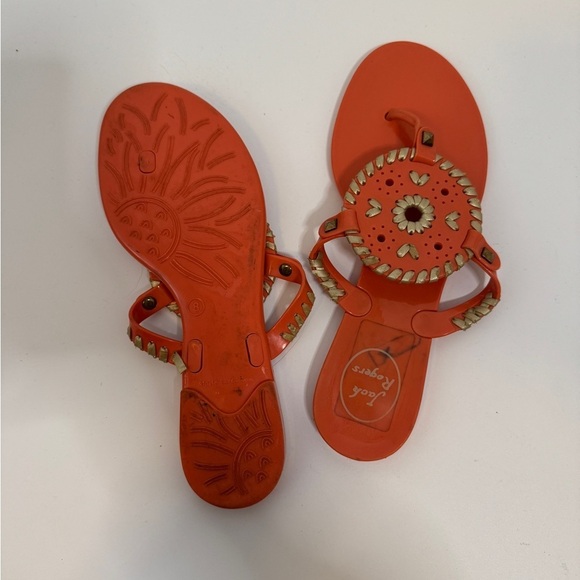 Jack Rogers Coral Jelly Sandals | Size 8 | Summer Beach Pool Slides - Picture 2 of 3